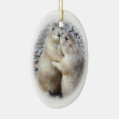 Ornement de baiser de chien de prairie (Droite)