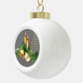 Ornement de bal en céramique de Noël, bougie de No (Droite)