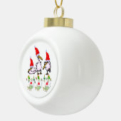 Ornement de bal en céramique de Noël, chapeau de p (Droite)