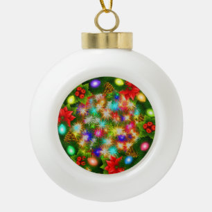Ornement de bal en céramique de Noël et d'étoile