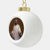 Ornement de bal en céramique de Noël, Jésus Christ (Droite)