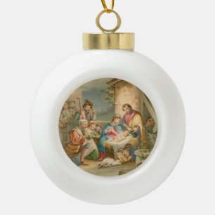 Ornement de bal en céramique de Noël, Jésus Christ