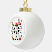 Ornement de bal en céramique de Noël, Snowman Elf (Droite)