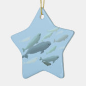 Ornement de baleines bélugas personnalisées orneme (Gauche)