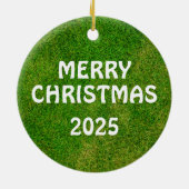 Ornement de balle de soccer orange et noir (Dos)