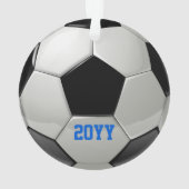 Ornement de balle de soccer personnalisé (dos)