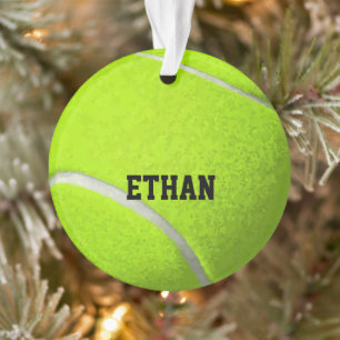 Ornement de balle de tennis personnalisé