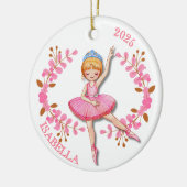 Ornement de ballerine blonde dorée (Gauche)
