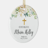 Ornement de baptême de fille personnalisée (Droite)