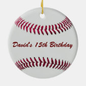 Ornement de base-ball personnalisé par coutume (Dos)