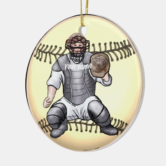 Ornement de baseball Catcher (Gauche)