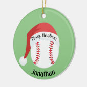 Ornement de baseball Santa Hat (Gauche)