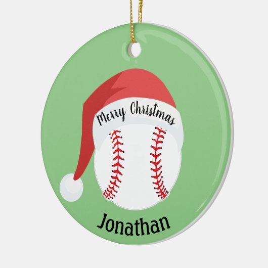 Ornement de baseball Santa Hat (Gauche)