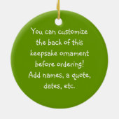 Ornement de bébé blanc personnalisable (Dos)