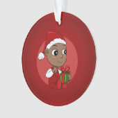 Ornement de bébé de dessin animé de Noël (devant)
