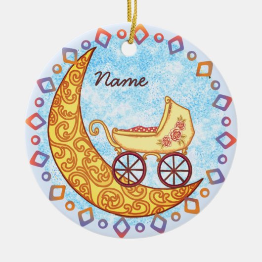 Ornement de bébé lune (Devant)