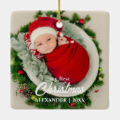 Ornement de bébé - Mon premier Noël 2 photos (Dos)