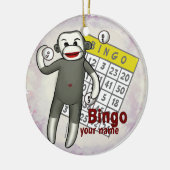Ornement de bingo singe chaussette (Gauche)