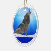 Ornement de blanc d'hurlement de loup (Gauche)
