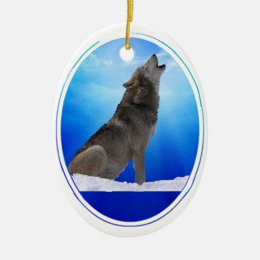 Ornement de blanc d'hurlement de loup (Devant)