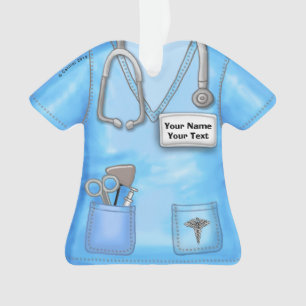 Ornement de blouses médicales Blue Nurse