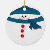 Ornement de bonhomme de neige de base-ball (Dos)