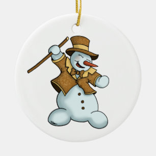 ornement de bonhomme de neige de danse