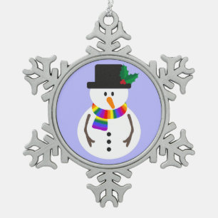 Ornement de bonhomme de neige en flocon de neige L