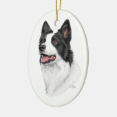 Ornement de border collie (Gauche)