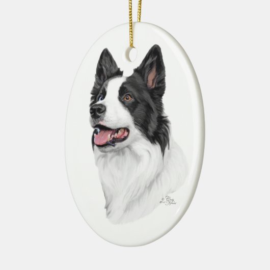 Ornement de border collie (Gauche)