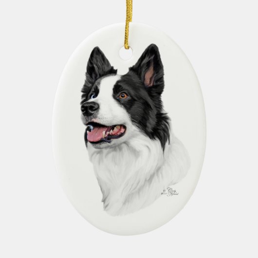 Ornement de border collie (Devant)