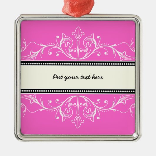 Ornement de bordure rose blanc (Devant)