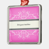 Ornement de bordure rose blanc (Gauche)