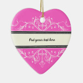 Ornement de bordure rose blanc (Droite)