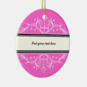 Ornement de bordure rose blanc (Droite)