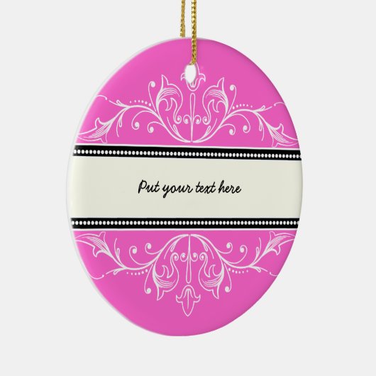 Ornement de bordure rose blanc (Droite)