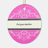 Ornement de bordure rose blanc (Gauche)