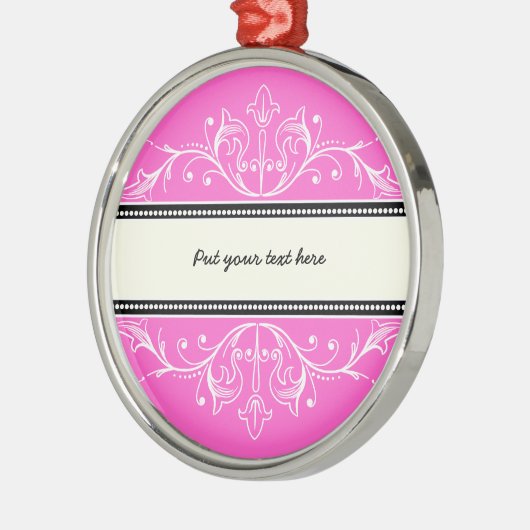 Ornement de bordure rose blanc (Gauche)