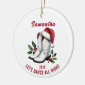 Ornement de bottes rustiques de cow-boy de pays bl (Gauche)