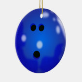 Ornement de boule de bowling (bleu) (Droite)