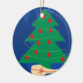 Ornement de boule de décoration d'arbre de Noël de (Gauche)
