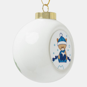 Ornement de boule de neige d'hiver