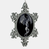 Ornement de boule de Noël de dragon et d'épée (Gauche)