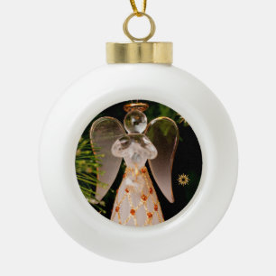 Ornement de boule en céramique de Noël, ange de No