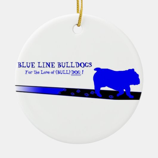Ornement de bouledogues de Blue Line (Devant)