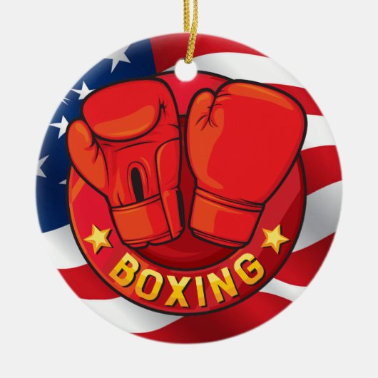 Ornement de boxe USA (Devant)