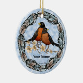 Ornement de branche de rouge-gorge (Droite)