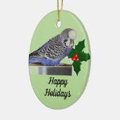 Ornement de Budgie Holiday (Gauche)
