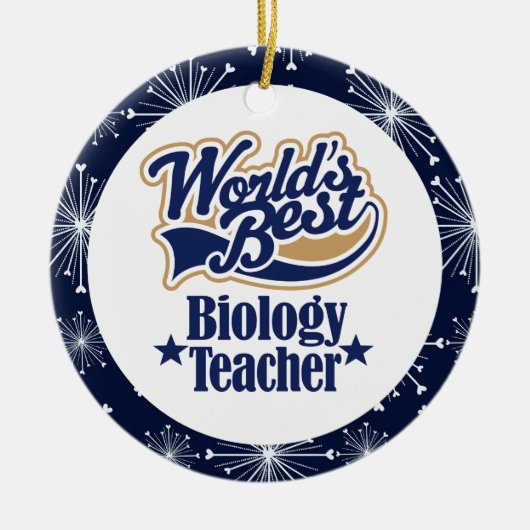 Ornement de cadeau de professeur de biologie (Devant)