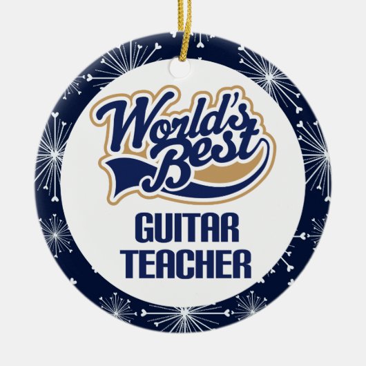 Ornement de cadeau de professeur de guitare (Devant)